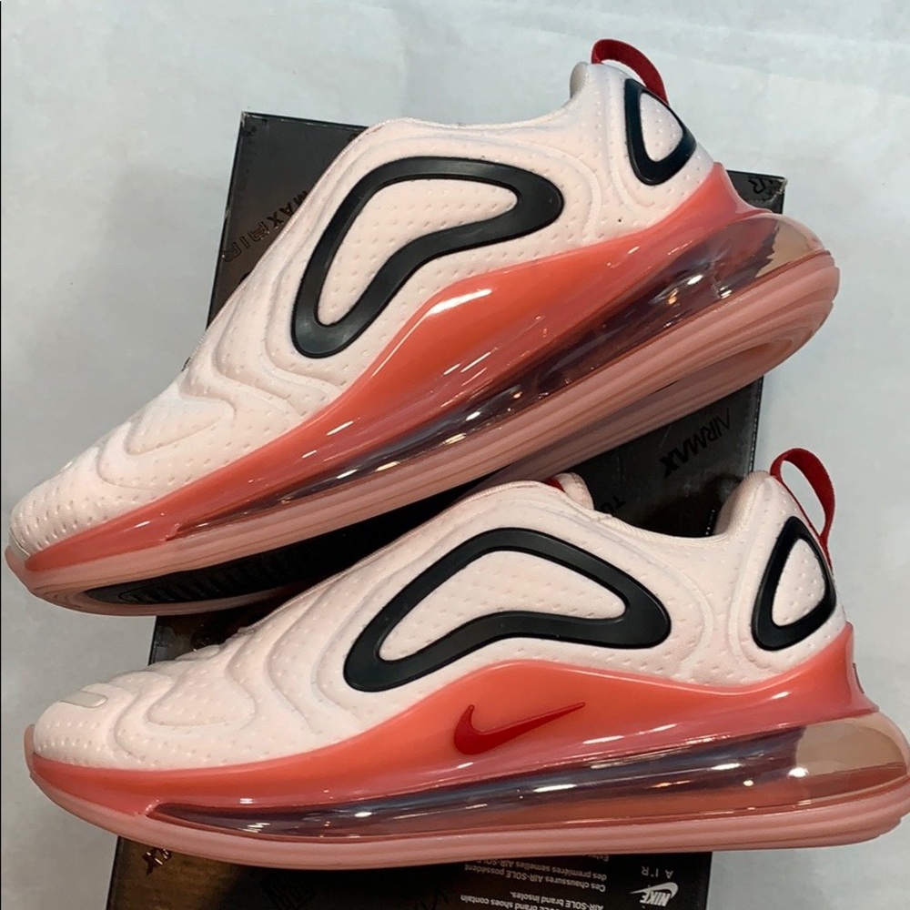 NIKE AIR MAX 720 Light Soft Pink/Gym Red - Picture 12 of 16